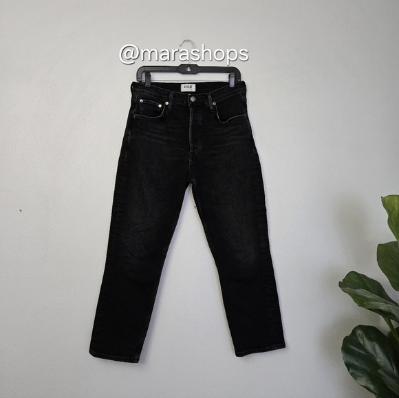 Agolde Riley High Rise Straight Crop Jeans - Picture 3 of 7